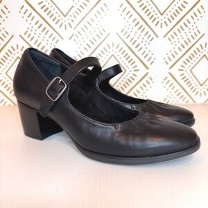 Aetrex Sara Mary Jane Heels Size 9.5 Leather Victorian Whimsigoth Witchy Comfort